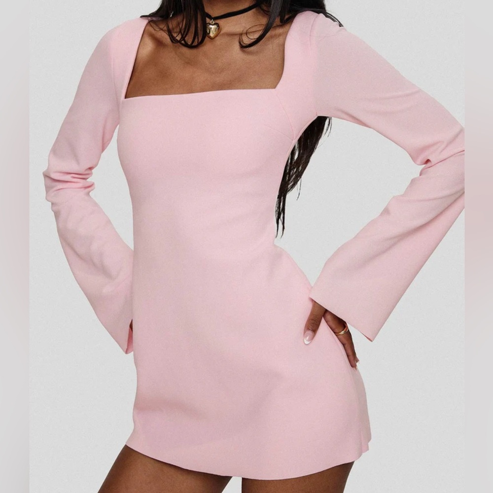 Pink long sleeve dress